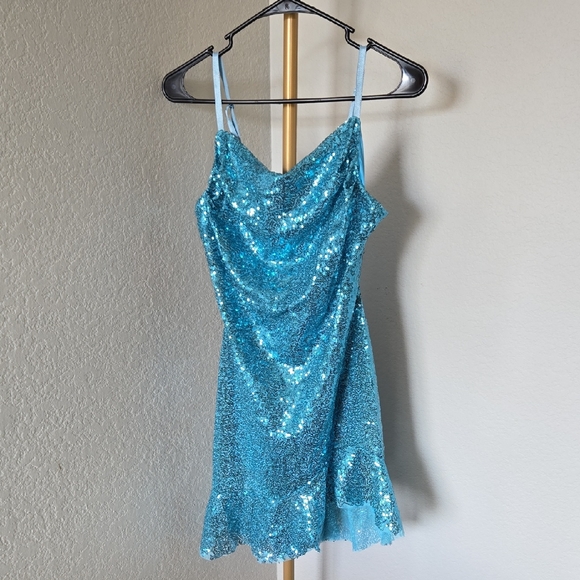 Dresses & Skirts - SOLD ON LIVE!!!❤️❤️❤️Sequin Blue Dress